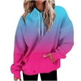 thumbnail image 1 of Giftesty Gradient Hoodie Womens Loose Comfy Trendy Pullover Hooded Sweatshirts with Pockets Long Sleeve Drawstring Hooded in Fall and Winter Fashion, 1 of 4