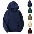 thumbnail image 1 of Giftesty Hoodies for Women Plus Size Solid Color Loose Comfy Trendy Pullover Hooded Sweatshirts with Pockets Long Sleeve in Fall Fashion, 1 of 8