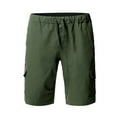thumbnail image 1 of Giftesty Mens Cargo Pants Clearance Fashion Mens Casual Solid Pocket High Waist Loose Bandage Pants Knee Lenght, 1 of 5