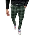 thumbnail image 1 of Giftesty Mens Cargo Pants Clearance Men Dress Pants,Casual Plaid Flat-Front Skinny Business Pencil Long Pants Pocket, 1 of 3