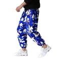 thumbnail image 1 of Giftesty Mens Cargo Pants Men's Fashion Casual Linen Printed Broken Flowers Knickerbockers Pants Pencil Pants Loose Casual Pants Trousers, 1 of 6