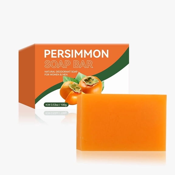 Giftesty Mild Persimmon Odor Control Soap, Deeply Removes Dirt and Oil and Comforts Skin Soft Non-tight 100g/1pcs