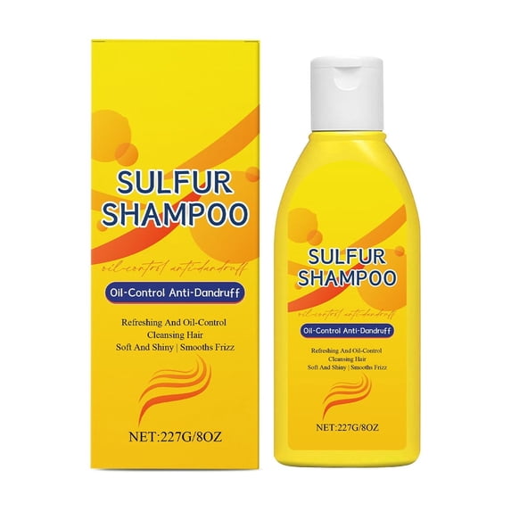 Giftesty Oil Balancing Sulfur Scalp Shampoo, Cleanser Calms Scalp Sensations & Softens Frizzy Texture, 227g