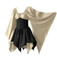 thumbnail image 1 of Plus Size Hallo-ween Gothic Dresses Medieval Witch Dress Trumpet Sleeve Elegant Midi Dress, 1 of 4