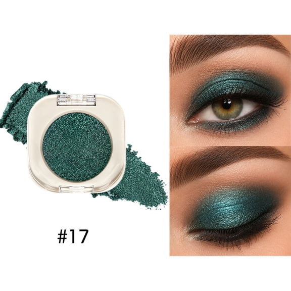 Giftesty Single-Shade Green Eyeshadow Palette, 1.7g Matte Pearlescent Waterproof High-Pigment Eye Shadow for Stage Eye Makeup