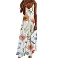 thumbnail image 1 of Giftesty Summer Dresses for Women Fashion Women Summer Casual Solid V-Neck Camis Sleeveless Long Dress, 1 of 5