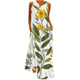 thumbnail image 1 of Giftesty Summer Dresses for Women Clearance Deals Women Casual Loose Printed Tank Dress Beach V-neck Pocket Sundress Sleeveless Dresses, 1 of 5