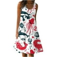 thumbnail image 1 of Giftesty Summer Dresses for Women Womens Fashion Holiday Summer Casual Printing Sleeveless Party Beach Loose Dress, 1 of 5