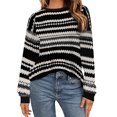 thumbnail image 1 of Giftesty Sweaters for Women Plus Size Women Long Crew Neck Collar Casual Loose Knitted Sweaters, 1 of 7