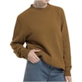 thumbnail image 1 of Giftesty Sweaters for Women Plus Size Women's Long Sleeved Loose Solid Color Round Neck Pullover Knitted Sweater, 1 of 3