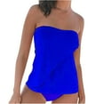 thumbnail image 1 of Giftesty Swim Suits for Women 2024 Women's Two Piece Set Swimsuits Solid Swimwear Beachwear,Blue M, 1 of 9