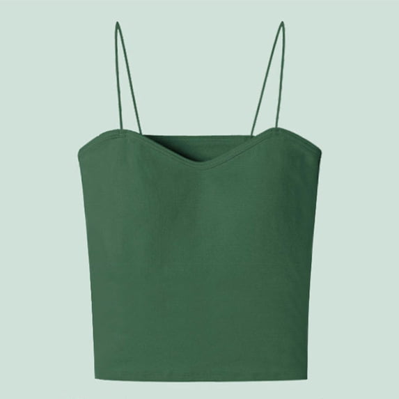 Giftesty Tank Tops for Women U-shaped Back Camisole for Women's Summer Wear with Chest Pads Short Underwear for External Wear and A Top with A Top