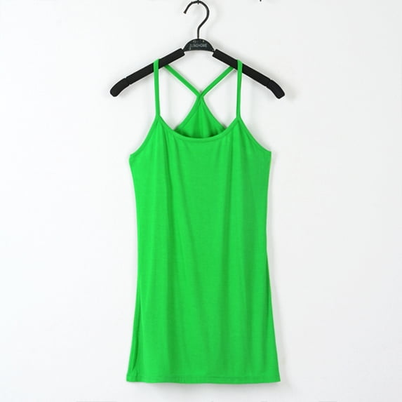 Giftesty Tank Tops for Women Clearance Women Versatile and Comfortable Cultivate One's Moral Character Suspender Round Neck Solid Color Top