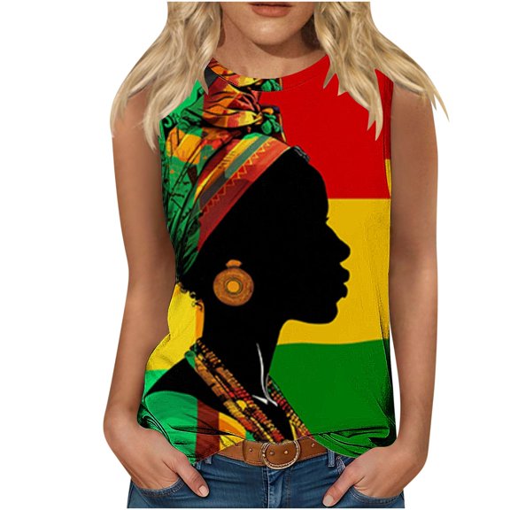 Giftesty Tank Tops for Women Women's Casual Sleeveless Round Neck Top