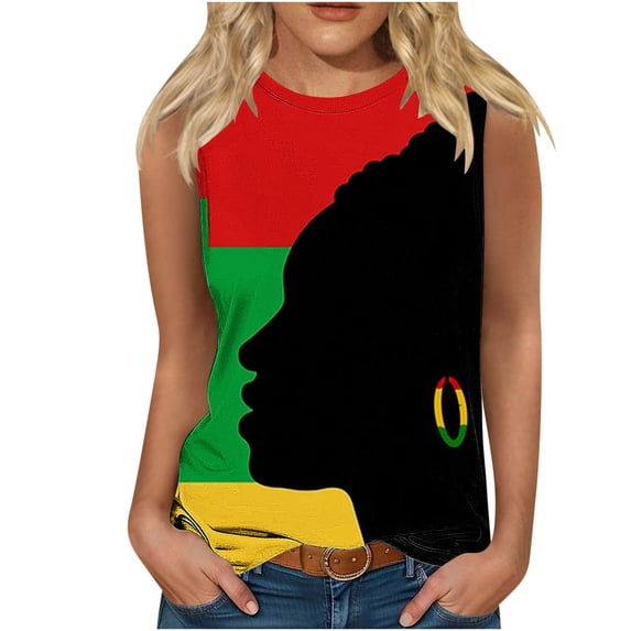 Giftesty Tank Tops for Women Women's Casual Sleeveless Round Neck Top
