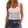 thumbnail image 1 of Giftesty Tank Tops for Women Sexy Fashionable Casual Printed Camisole Metal Round Neck Top Blouse, 1 of 5