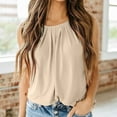 thumbnail image 1 of Giftesty Tank Tops for Women Summer Casual Solid Color ROund Neck Sleeveness Tops Loose Thank Blouses, 1 of 5