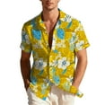 thumbnail image 1 of Giftesty Unisex Regular Fit Tropical Hawaiian Print Short Sleeve Button Down Collar Casual Camp Shirt, 1 of 9