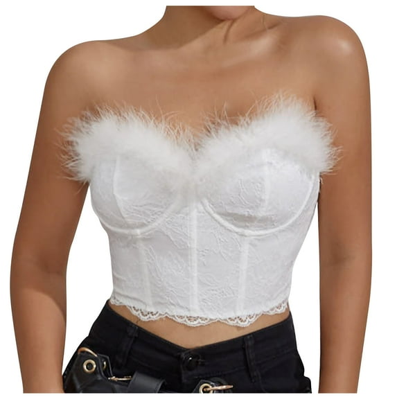 Giftesty Women Fashion Solid Casual Sleeveless Lace Narrow Cuffs Pullover Loose Street Tops White L