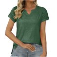 thumbnail image 1 of Giftesty Women Loose Casual Short Sleeve V-Neck Solid Casual Blouse T-Shirt Tunic Tops, 1 of 9