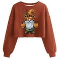 thumbnail image 1 of Giftesty Women's Halloween Non-Positioned Print Crew Neck Pullover Long Sleeve Loose Fit Stylish Soft Casual Sweatshirt Top for Halloween Celebrations Daily Wear, 1 of 2