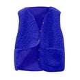 thumbnail image 1 of Giftesty Women's Lamb Fleece V-Neck Sleeveless Hoodless Loose Short Length Soft Warm Casual Vest Jacket Top for Daily Wear Cold Weather Outings, 1 of 4
