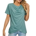 thumbnail image 1 of Giftesty Women's Solid Color V-Neck Comfortable Loose T-Shirt Sleeveless Blouse Casual Tops, 1 of 9