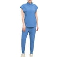 thumbnail image 1 of Giftesty Women's Stretch Lightweight Short Sleeve Medical Scrubs Set Top and Pants for Surgical Nursing Work Wear, 1 of 7