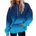 thumbnail image 1 of Giftesty Women's Three Styles Hooded Drop Shoulder Stripe Color Block Gradient Loose Fit Long Sleeve Soft Stylish Casual Sweatshirt Top for Daily Wear, 1 of 7