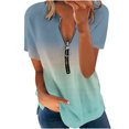 thumbnail image 1 of Giftesty Womens Blouses and Tops Clearance Women's V-Neck Casual Floral Print T-shirt Short Sleeve Tunic Tops Blouse, 1 of 5