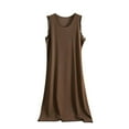 thumbnail image 1 of Giftesty Womens Dresses Clearance Women's Camisole Dress Loose Oversized Sleeveless Solid Color Long Skirt, 1 of 7