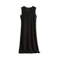 thumbnail image 1 of Inleife Womens Dresses Women's Camisole Dress Loose Oversized Sleeveless Solid Color Long Skirt, 1 of 7