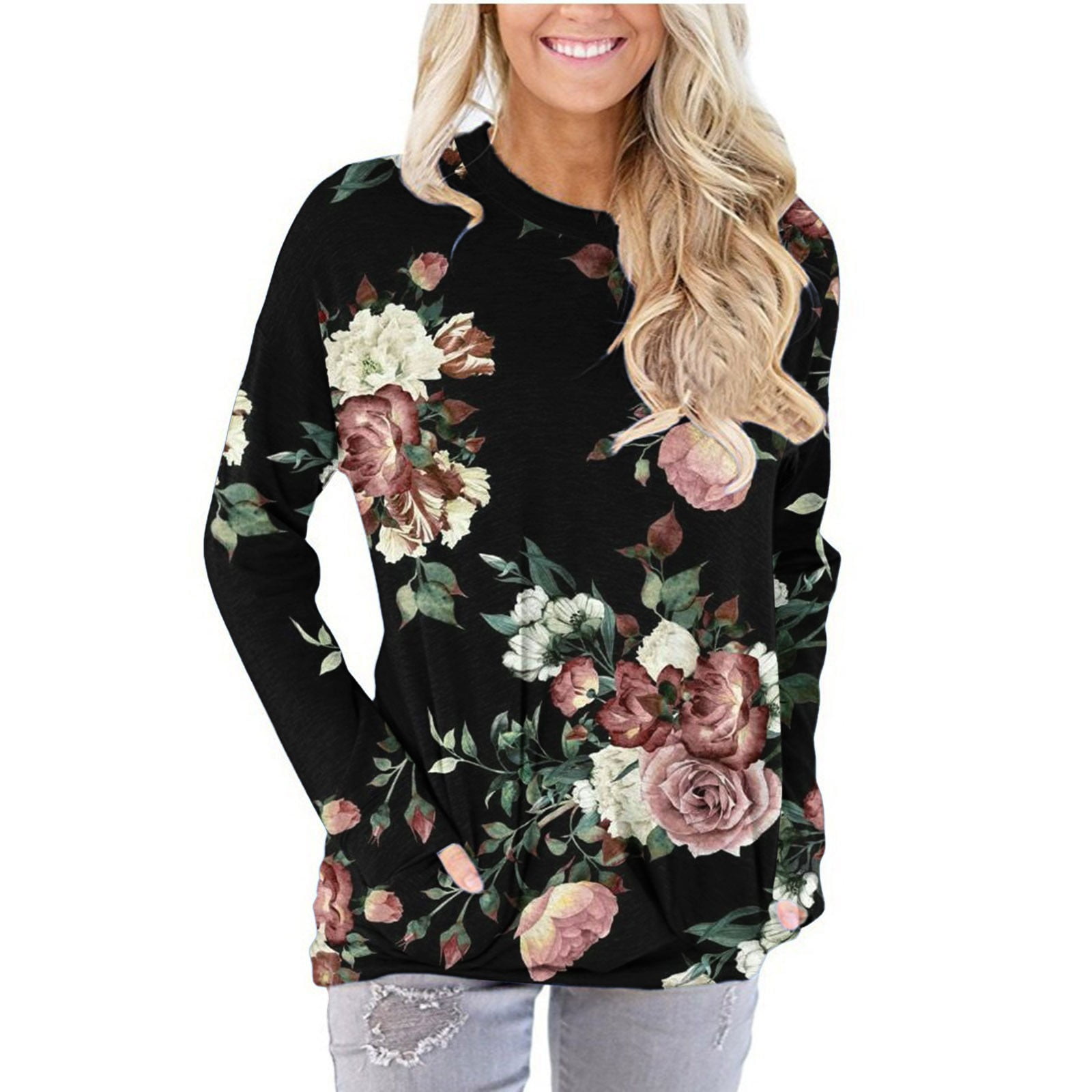 Holiday Rollbacks Giftesty Womens Fall Tops 2023 Clearance Long Sleeve