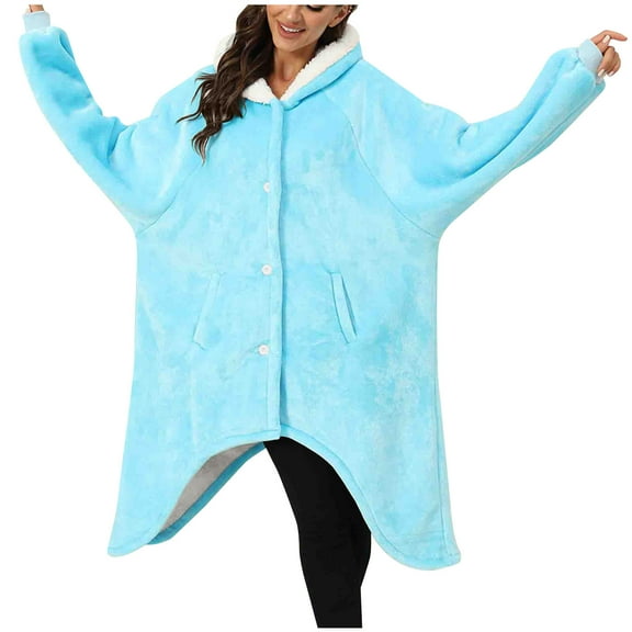 Giftesty Womens Homewear Clothing Women's Fashion Casual Solid Color Long Sleeve Robes