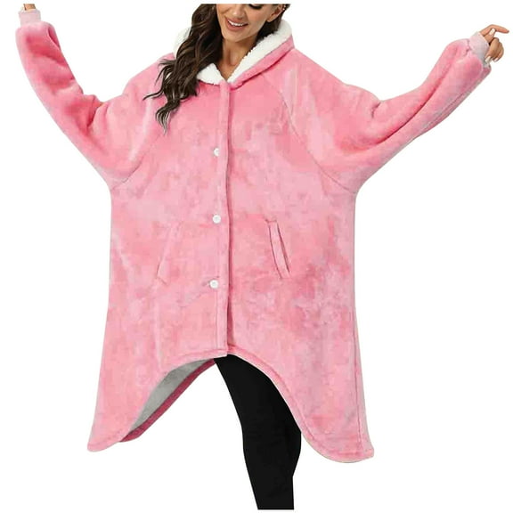 Giftesty Womens Homewear Clothing Women's Fashion Casual Solid Color Long Sleeve Robes