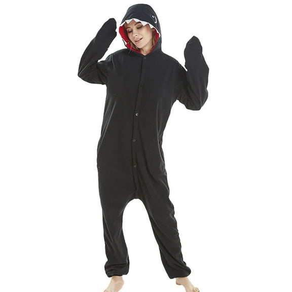 Giftesty Womens One-Piece Pajamas Men And Women's Fashionable Pajama Hooded Long Sleeved Pajamas Home Clothing Pajamas