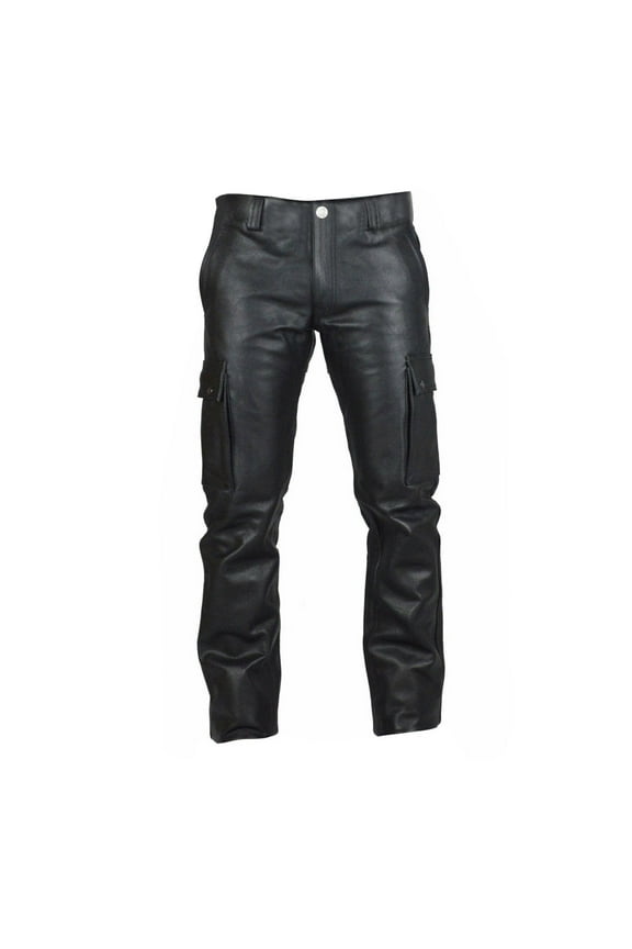 Womens Pants !Men's Punk Retro Gothic Slim Fit Casual Pants Solid Color Casual Leather Pants