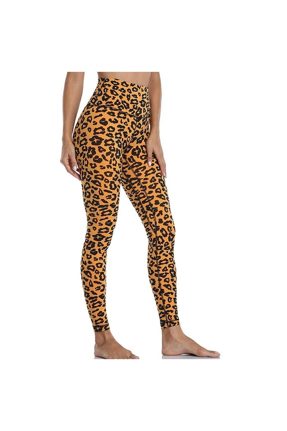 Womens Pants Clearance!Women's High Waist Printed Tight Fitness Yoga Pants Nude Hidden Pants