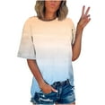 thumbnail image 1 of Giftesty Womens Plus Size Clearance Women's Summer Loose Printing Short Sleeve Crew-Neck T-Shirt Casual Tee Tops, 1 of 5
