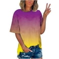 thumbnail image 1 of Giftesty Womens Plus Size Clearance Women's Summer Loose Printing Short Sleeve Crew-Neck T-Shirt Casual Tee Tops, 1 of 5