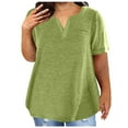 thumbnail image 1 of Giftesty Womens Plus Size Tops Short Sleeve Lace Blouses Casual V-Neck T-Shirts, 1 of 6