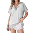 thumbnail image 1 of Inleife Womens Shirts Women's Fashion Crewneck Printed Short Sleeve T-shirt Casual Loose Shirt Tops, 1 of 5