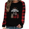 thumbnail image 1 of Giftesty Womens Shirts Plus Size Loose Women's Christmas Printed Long Sleeves Blouse Round Neck Casual Tunic Tops, 1 of 4