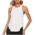 thumbnail image 1 of Giftesty Womens Tanks Clearance Under $5 Round Neck Sleeveless Vest Tops Women's Yoga Sports Vest Back T-Shirt Blouse, 1 of 6