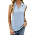 thumbnail image 1 of Giftesty Womens Tanks Clearance Women's Fashion Casual Summer Solid V-Neck Strappy Top Loose Blouses Sky Blue XXL, 1 of 7
