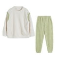 thumbnail image 1 of Giftesty Womens Two Piece Homewear Outfits Nightgown Women's Fall And Winter Standing Collar Thickened Pajama Set Suit Home Clothing Long Sleeve Trousers Pajama, 1 of 6