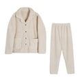 thumbnail image 1 of Giftesty Womens Two Piece Homewear Outfits Women's Fall And Winter Standing Collar Thickened Pajama Set Suit Home Clothing Long Sleeve Trousers Pajama, 1 of 6