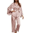 thumbnail image 1 of Giftesty Womens Two Piece Homewear Outfits Women's Home Clothes Women's Winter Pants With Long Sleeves Pajama Suit, 1 of 6