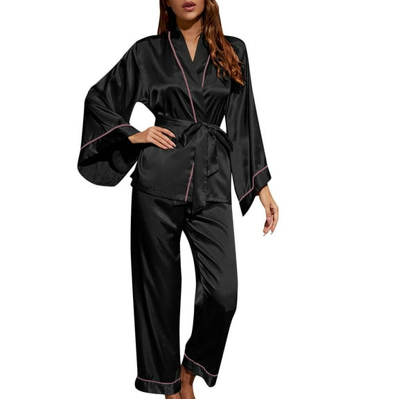 Giftesty Womens Two Piece Homewear Outfits Women's Home Clothes Women's Winter Pants With Long Sleeves Pajama Suit
