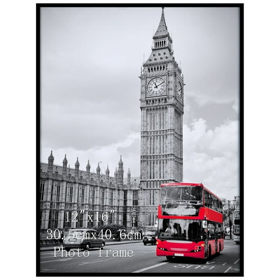 Giftgarden 12x16 Picture Frame ,Gallery Wall Poster Frame, Black, 1 Pack